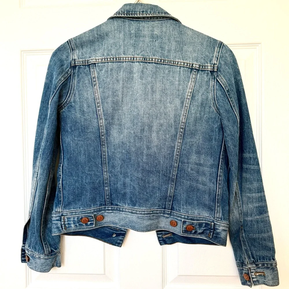 J. Crew ~ Classic Indigo Dark Denim Jean Jacket! - Picture 3 of 15